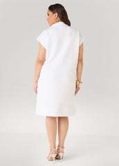 Athletic Knit Sneaker Dress White | Ashley Stewart