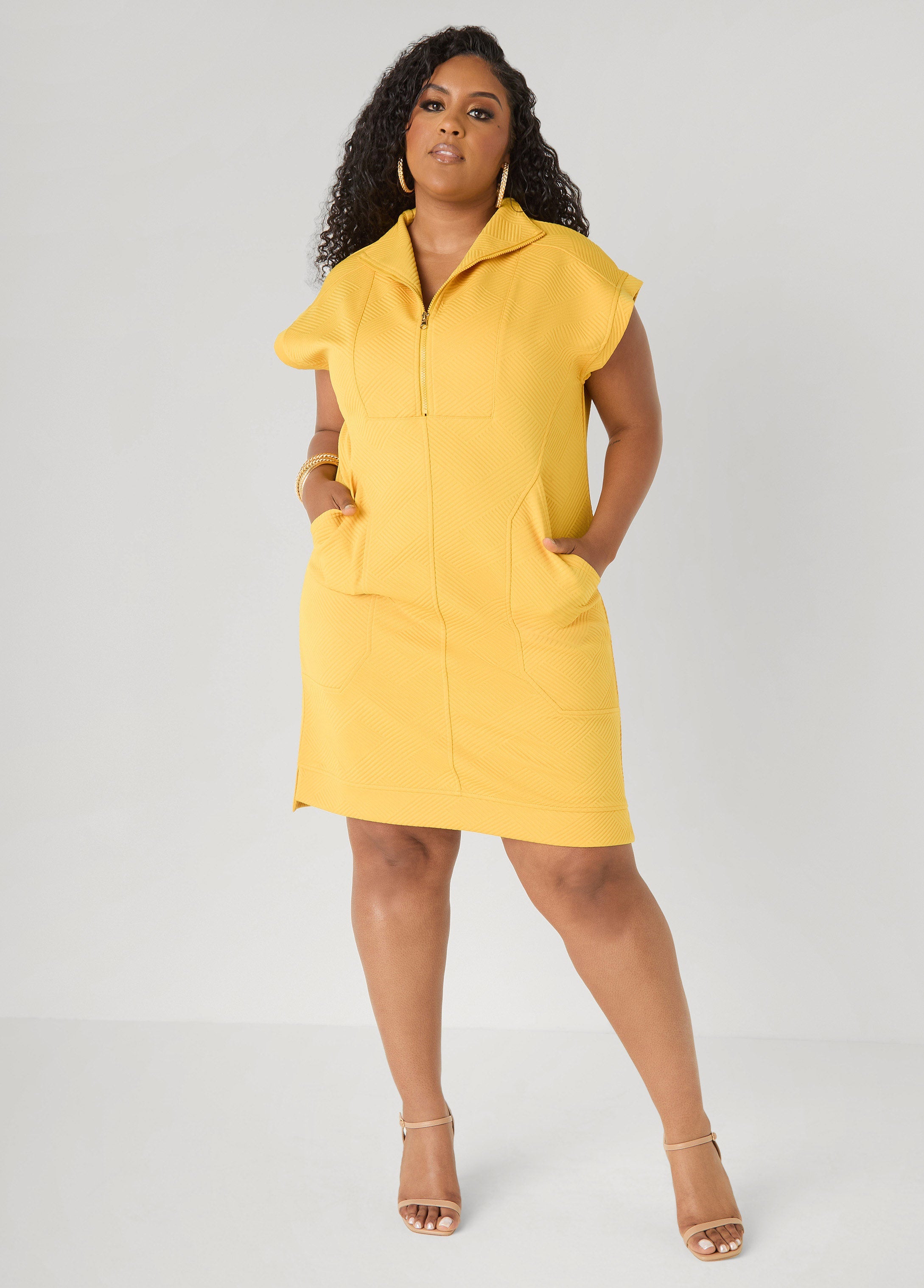 Athletic Knit Sneaker Dress White | Ashley Stewart