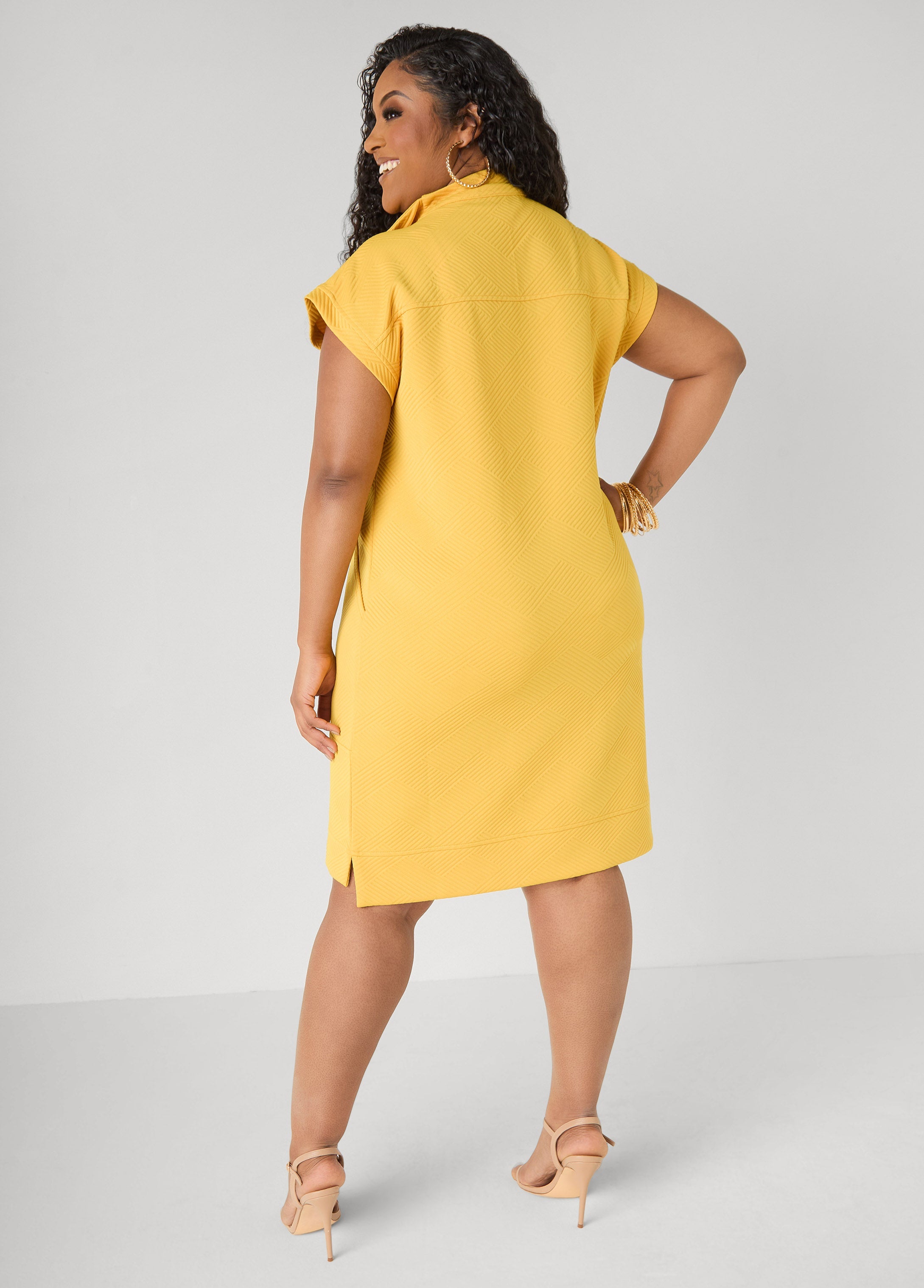 Athletic Knit Sneaker Dress White | Ashley Stewart