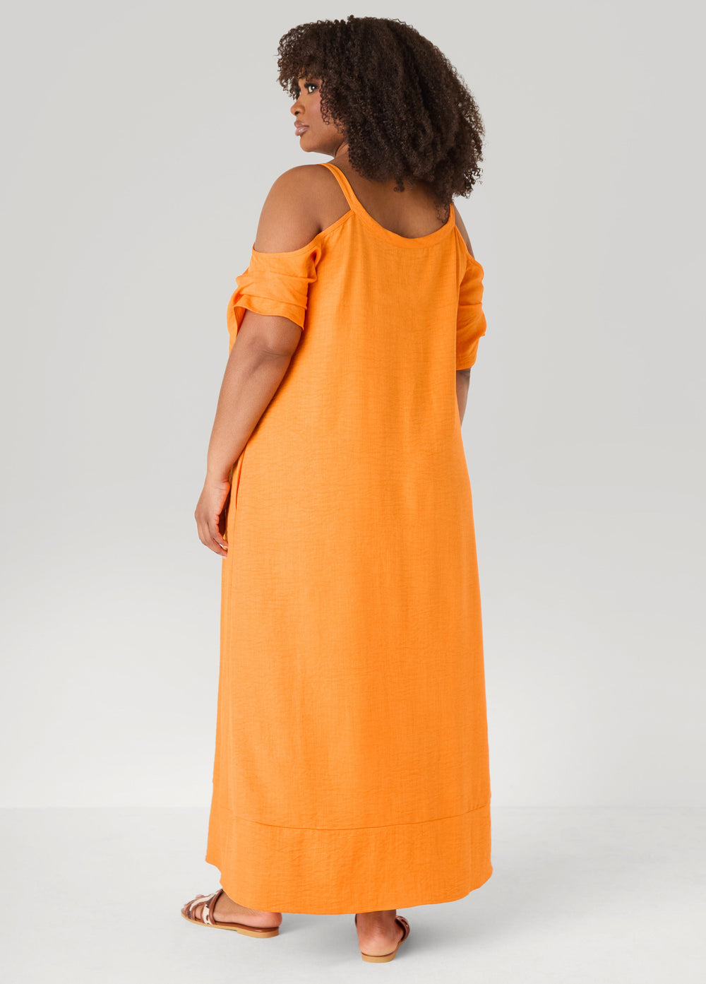 Cold Shoulder Maxi Dress Victoria Blue | Ashley Stewart