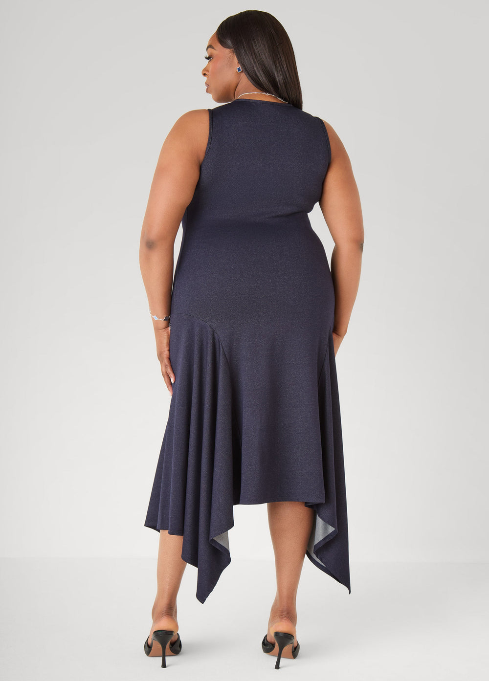 Denim Handkerchief Dress Denim | Ashley Stewart