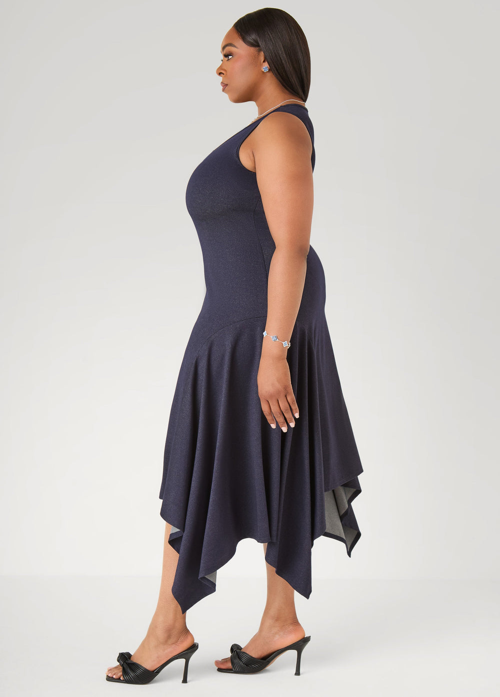 Denim Handkerchief Dress Denim | Ashley Stewart