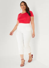 The Crewneck Jersey Tee Poinsettia | Ashley Stewart