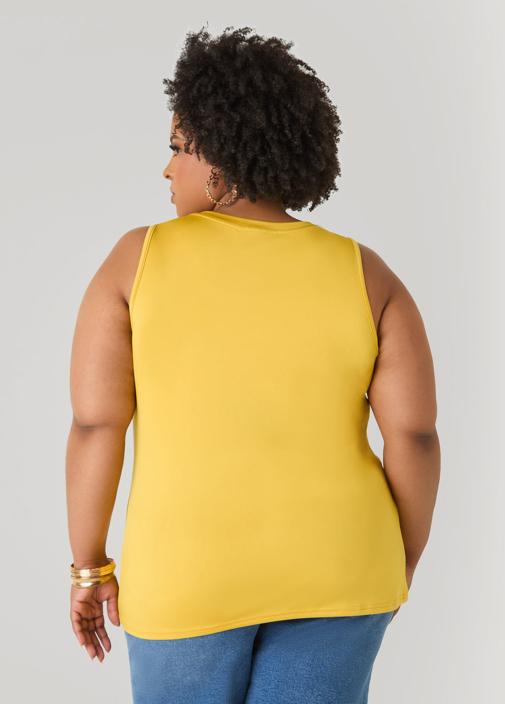 The Basic Knitted Cami Macaw Green | Ashley Stewart