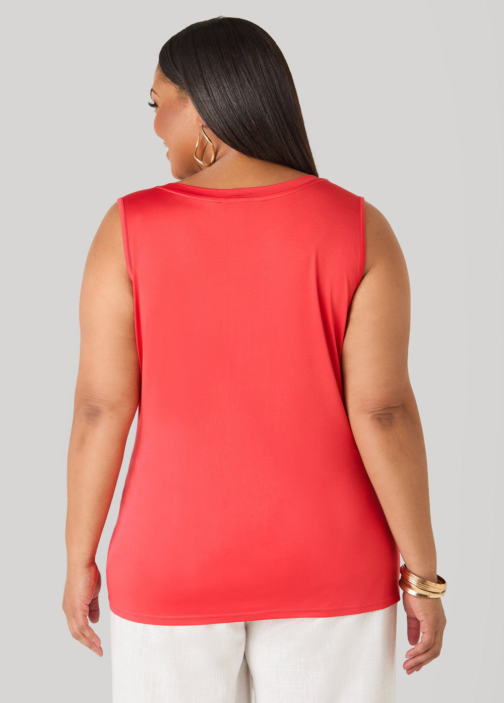 The Basic Stretch Knit Cami Top Turquoise | Ashley Stewart