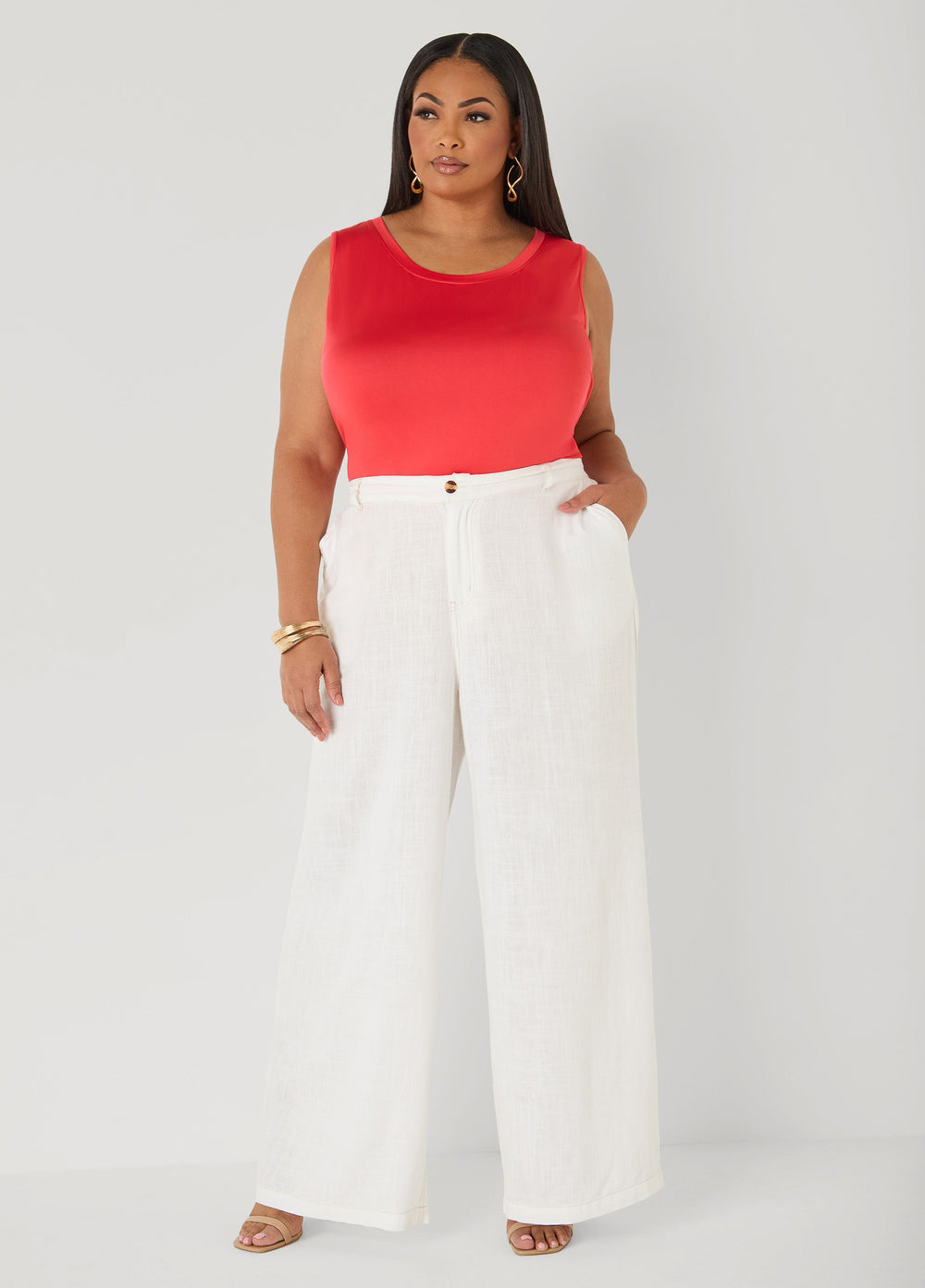The Basic Stretch Knit Cami Top Turquoise | Ashley Stewart