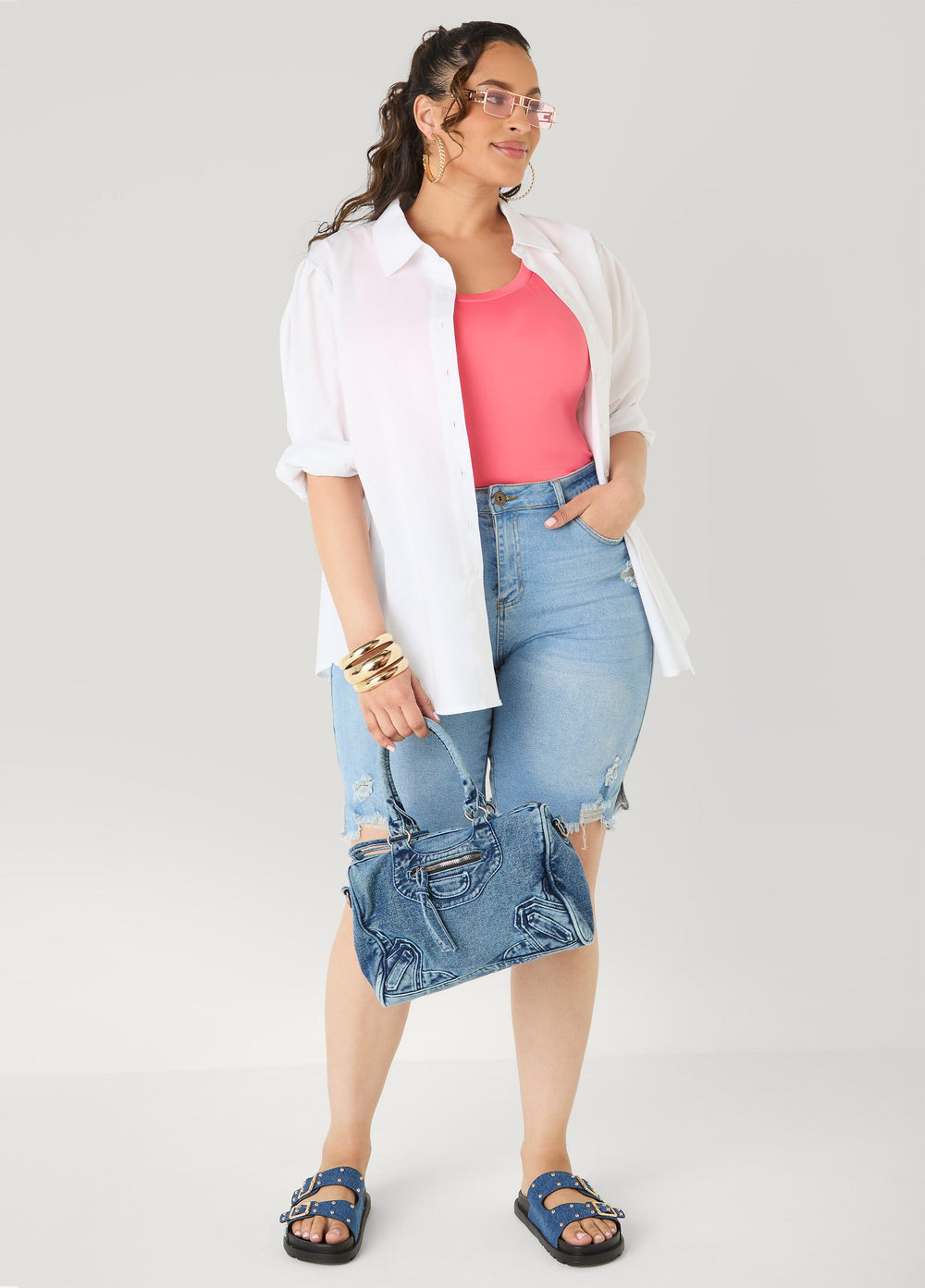 Basic Knit Cami Calypso Coral | Ashley Stewart