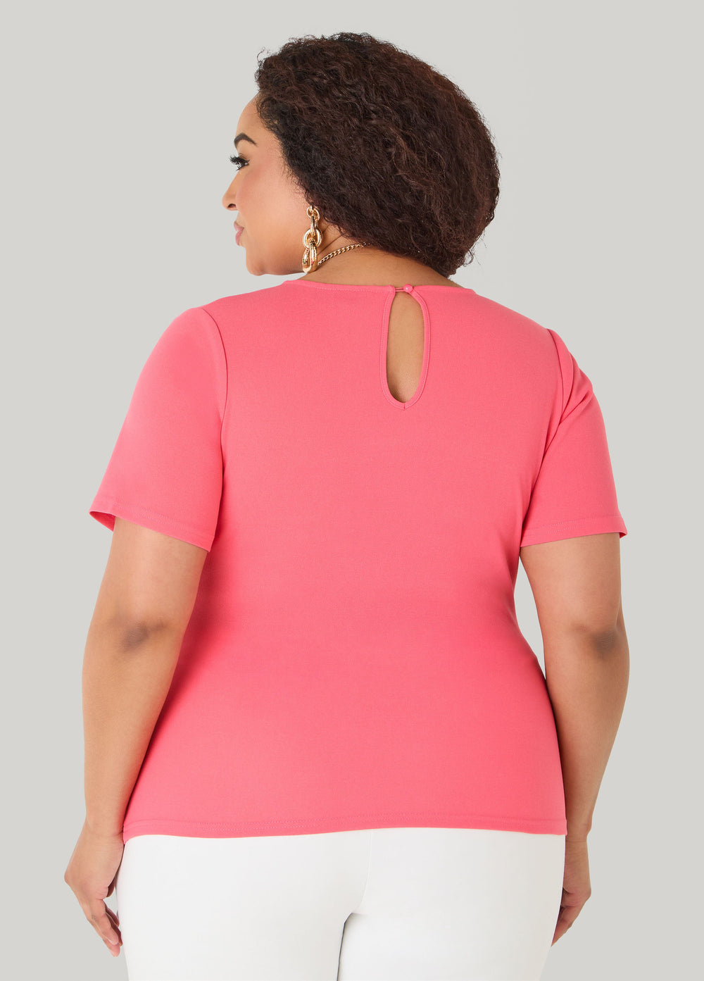 Embellished Faux Wrap Top Spectra Yellow | Ashley Stewart