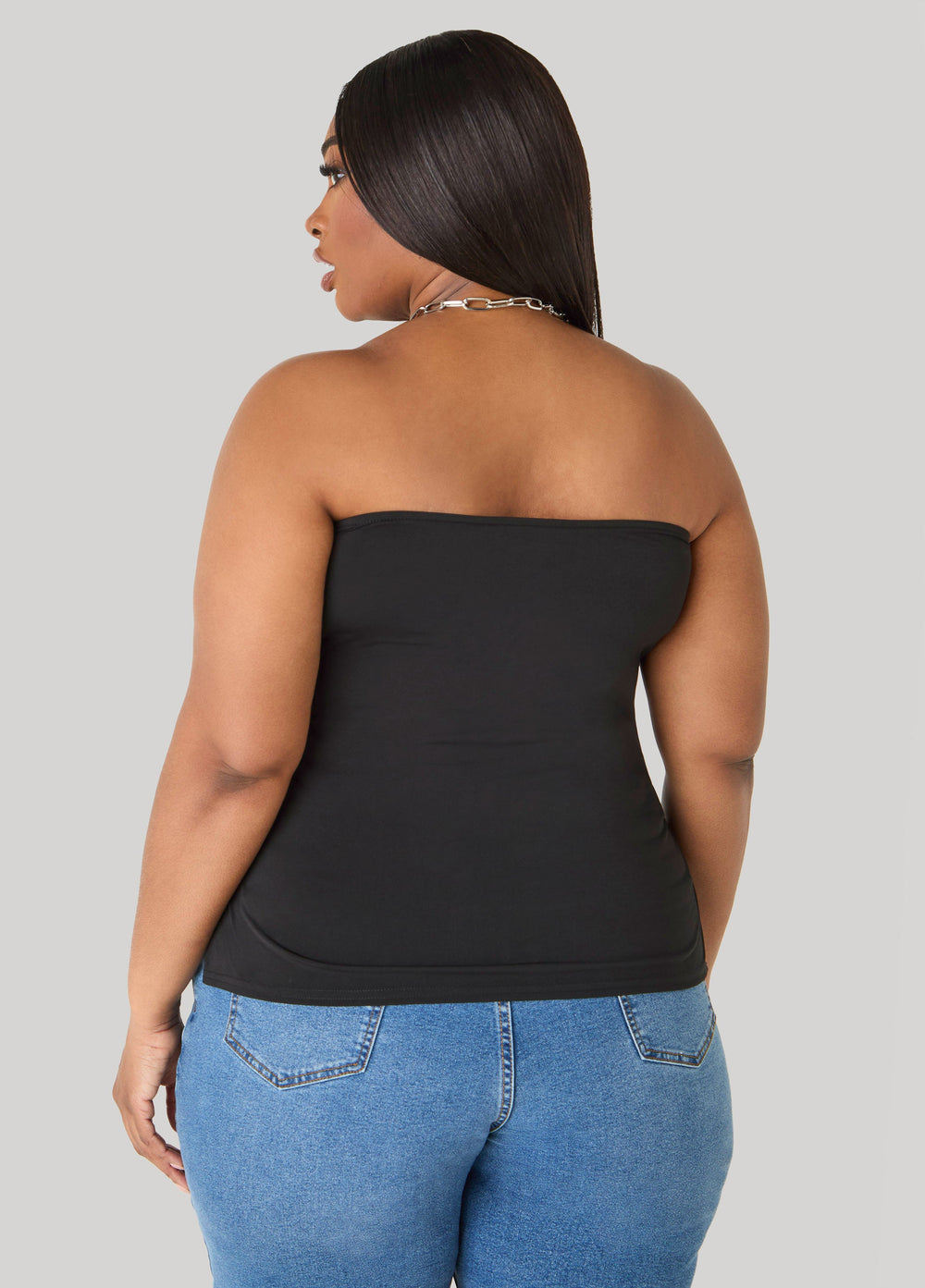 Ruched Tube Top Poinsettia | Ashley Stewart