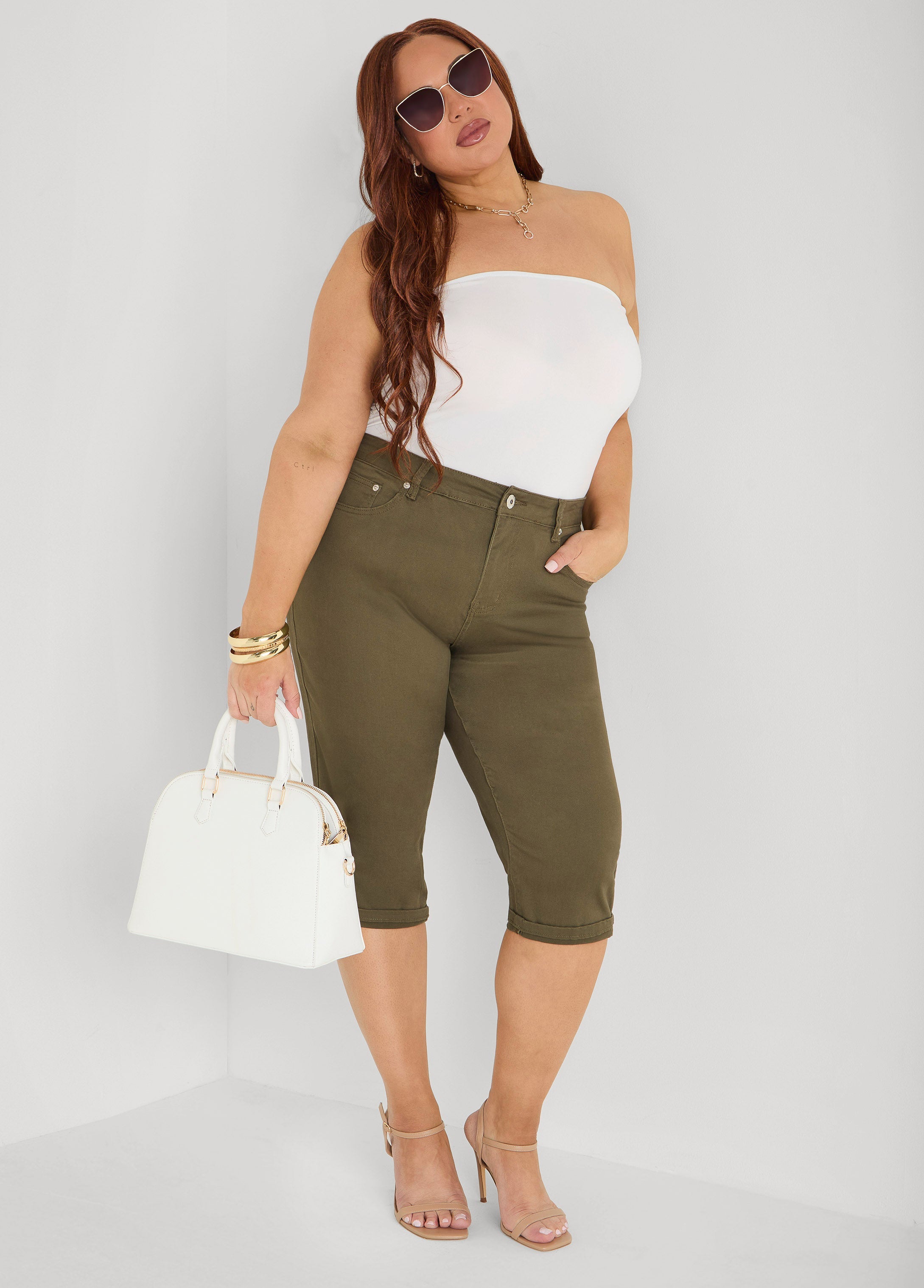 Ruched Tube Top Poinsettia | Ashley Stewart
