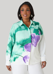 Floral Print Shirt Amazon | Ashley Stewart