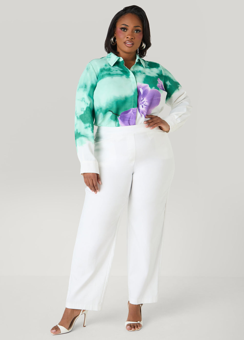 Floral Print Shirt Amazon | Ashley Stewart