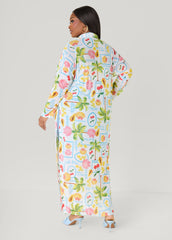 Summer Print Mesh Duster Multi | Ashley Stewart