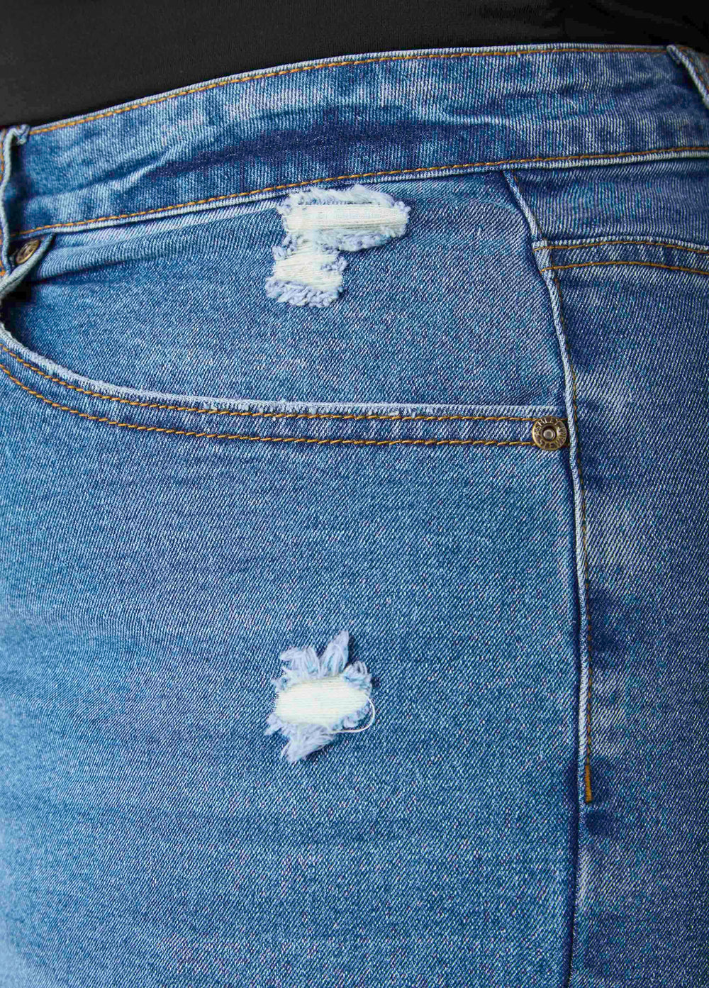 Fearless Distressed Denim Shorts White | Ashley Stewart