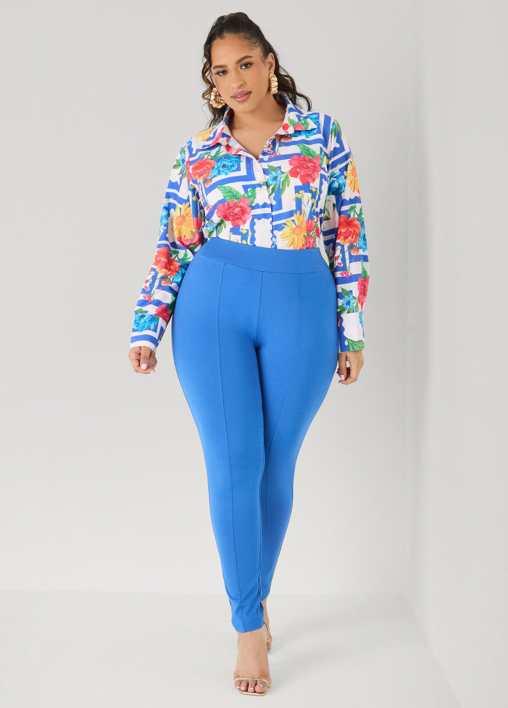 Seamed Ponte Leggings Spectra Yellow | Ashley Stewart