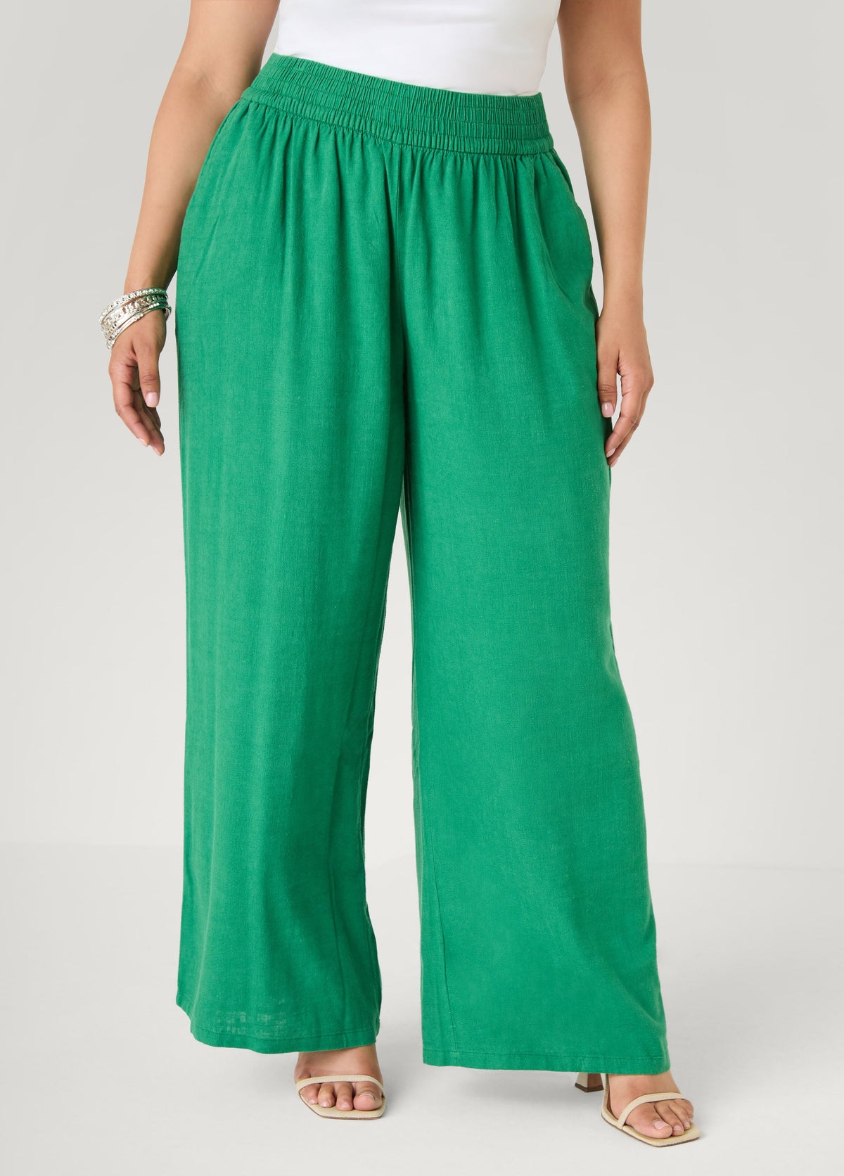 Linen Blend Pull On Pants Amazon | Ashley Stewart