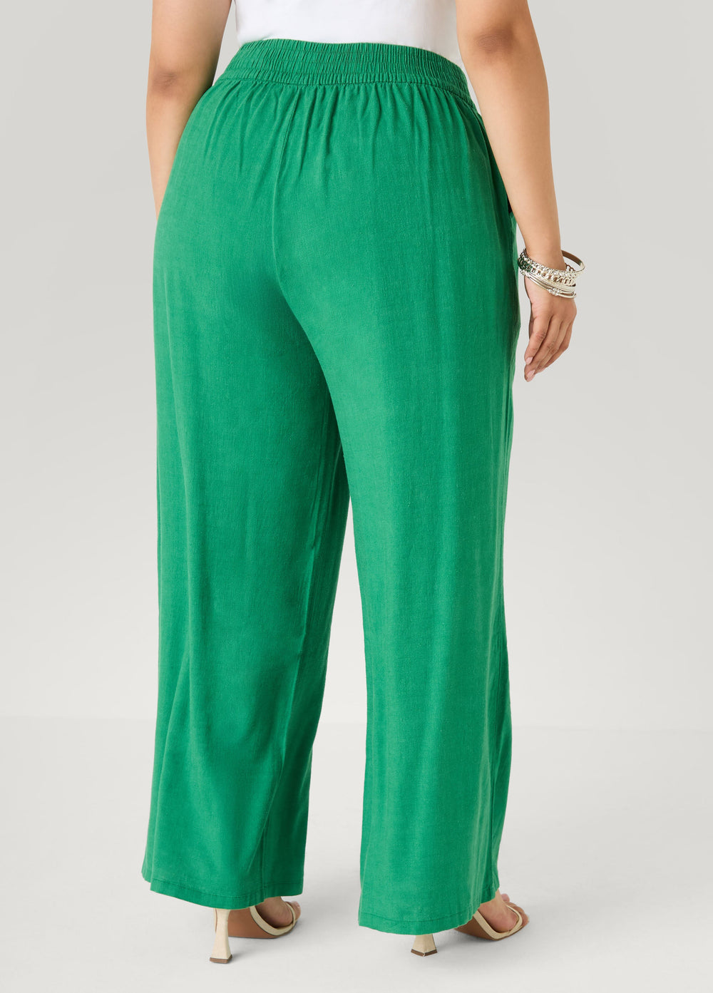 Linen Blend Pull On Pants Amazon | Ashley Stewart