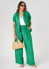 Linen Blend Pull On Pants Amazon | Ashley Stewart