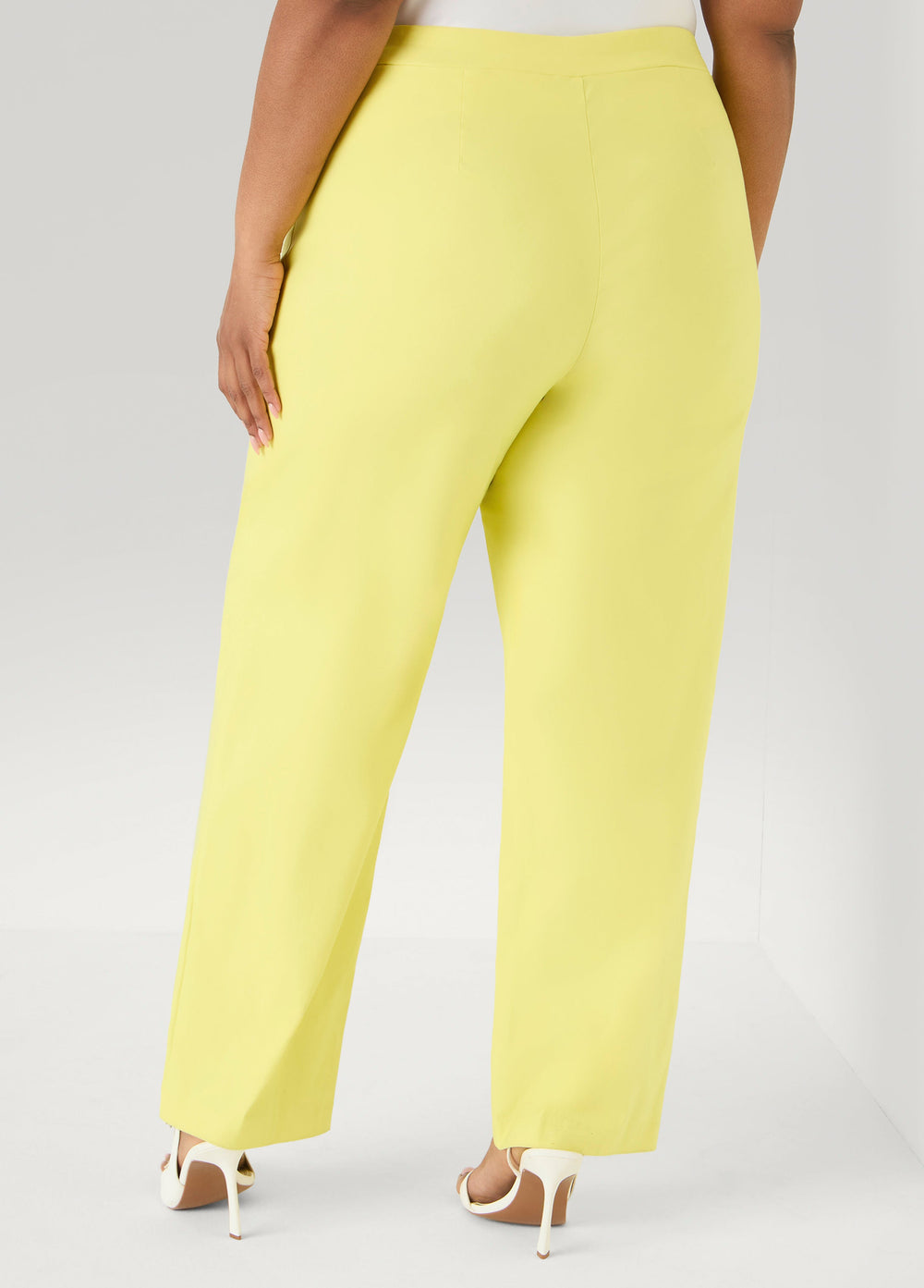 Millennium Straight Leg Trousers Canary Yellow | Ashley Stewart