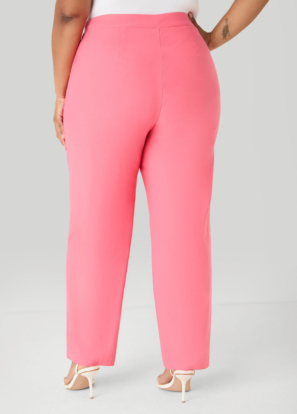 Millennium Mid Rise Trousers Persimmon Orange | Ashley Stewart
