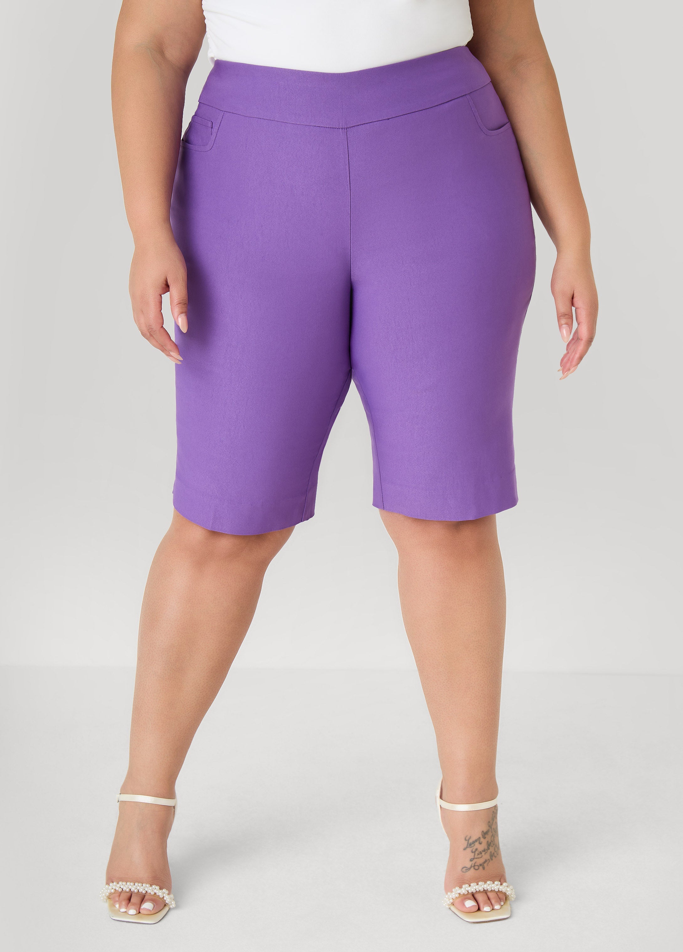 Millennium Pull On Bermuda Short Pansy | Ashley Stewart