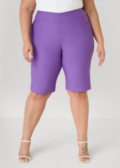 Millennium Pull On Bermuda Short Pansy | Ashley Stewart