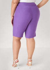 Millennium Pull On Bermuda Short Pansy | Ashley Stewart