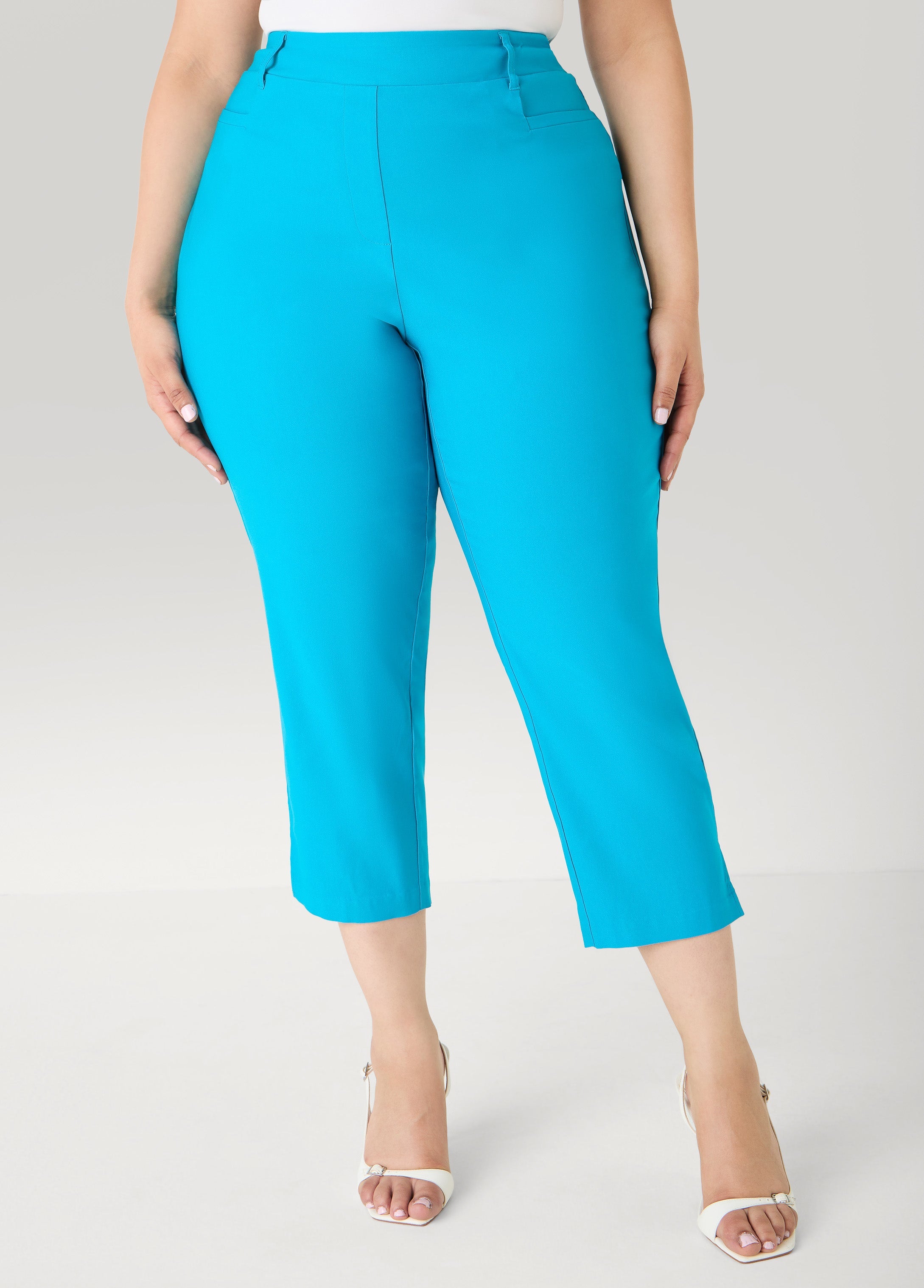 Millennium Split Cuff Capris Spectra Yellow | Ashley Stewart
