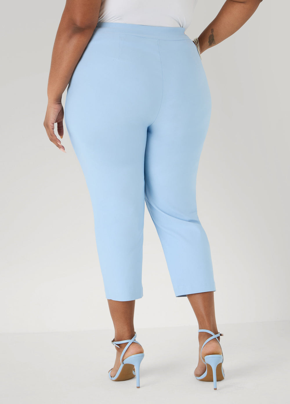 Millennium Twill Capris POWDER BLUE | Ashley Stewart