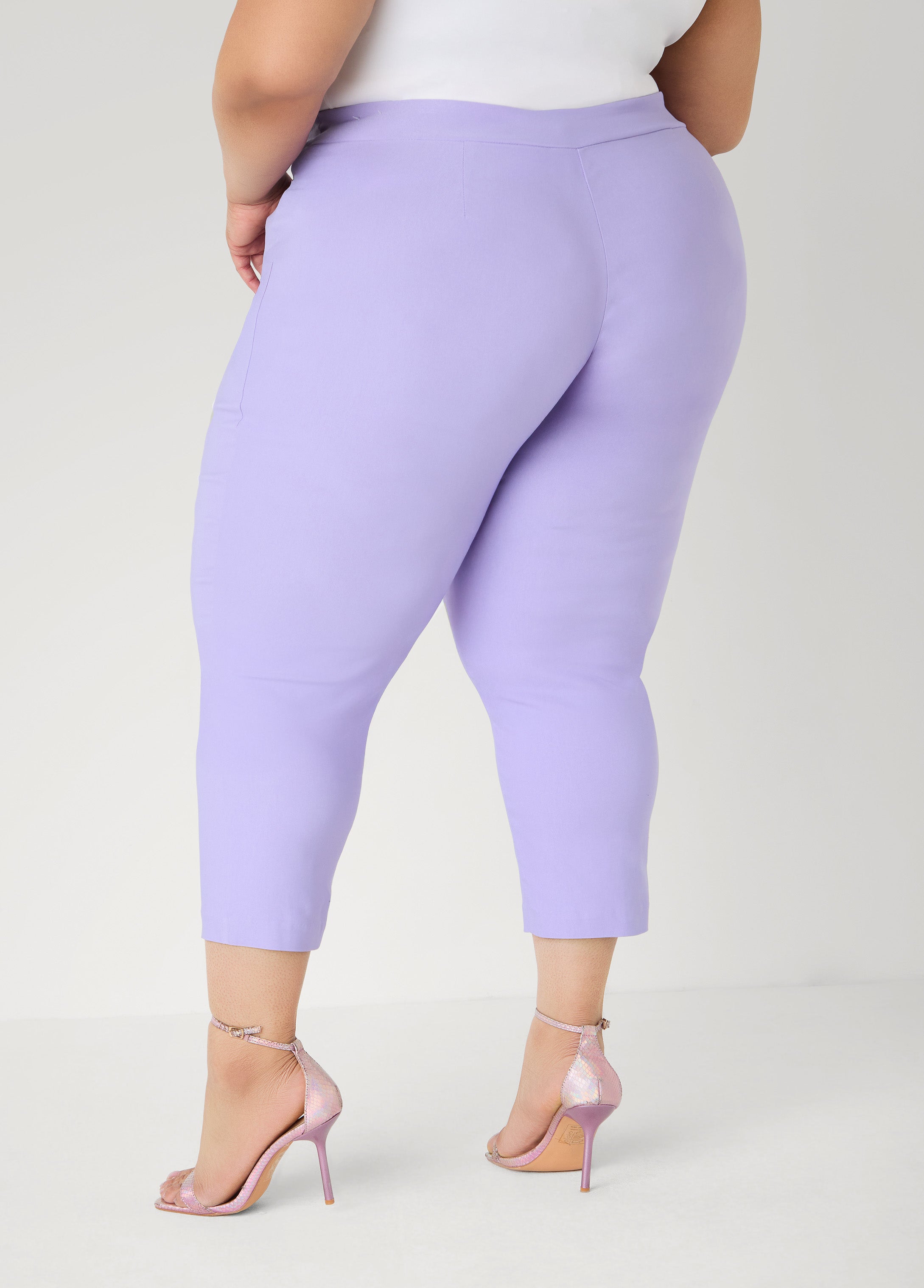 Millennium Mid Rise Capris Violet Tulip | Ashley Stewart