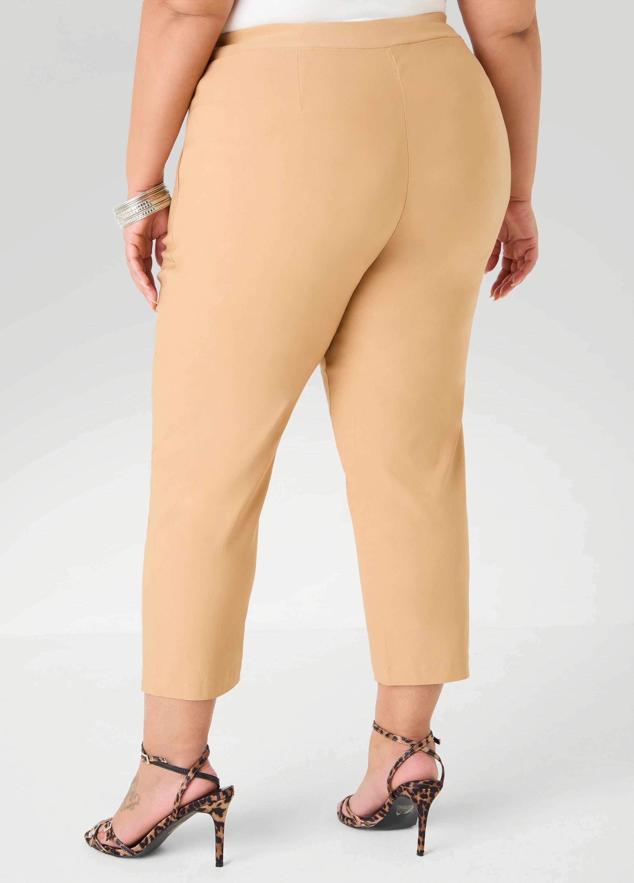 Millennium Pull On Capris Iced Coffee | Ashley Stewart