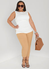 Millennium Pull On Capris Iced Coffee | Ashley Stewart