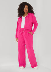 Greek Key Wide Leg Pants Coffee Bean | Ashley Stewart