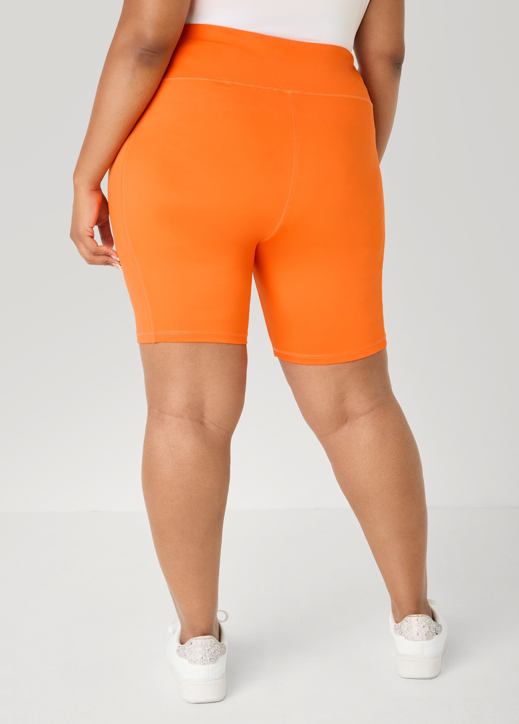 Phone Pocket Biker Shorts Caribbean Sea | Ashley Stewart