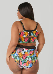 Tropical Full Coverage Butterfly Bra Multi | Ashley Stewart