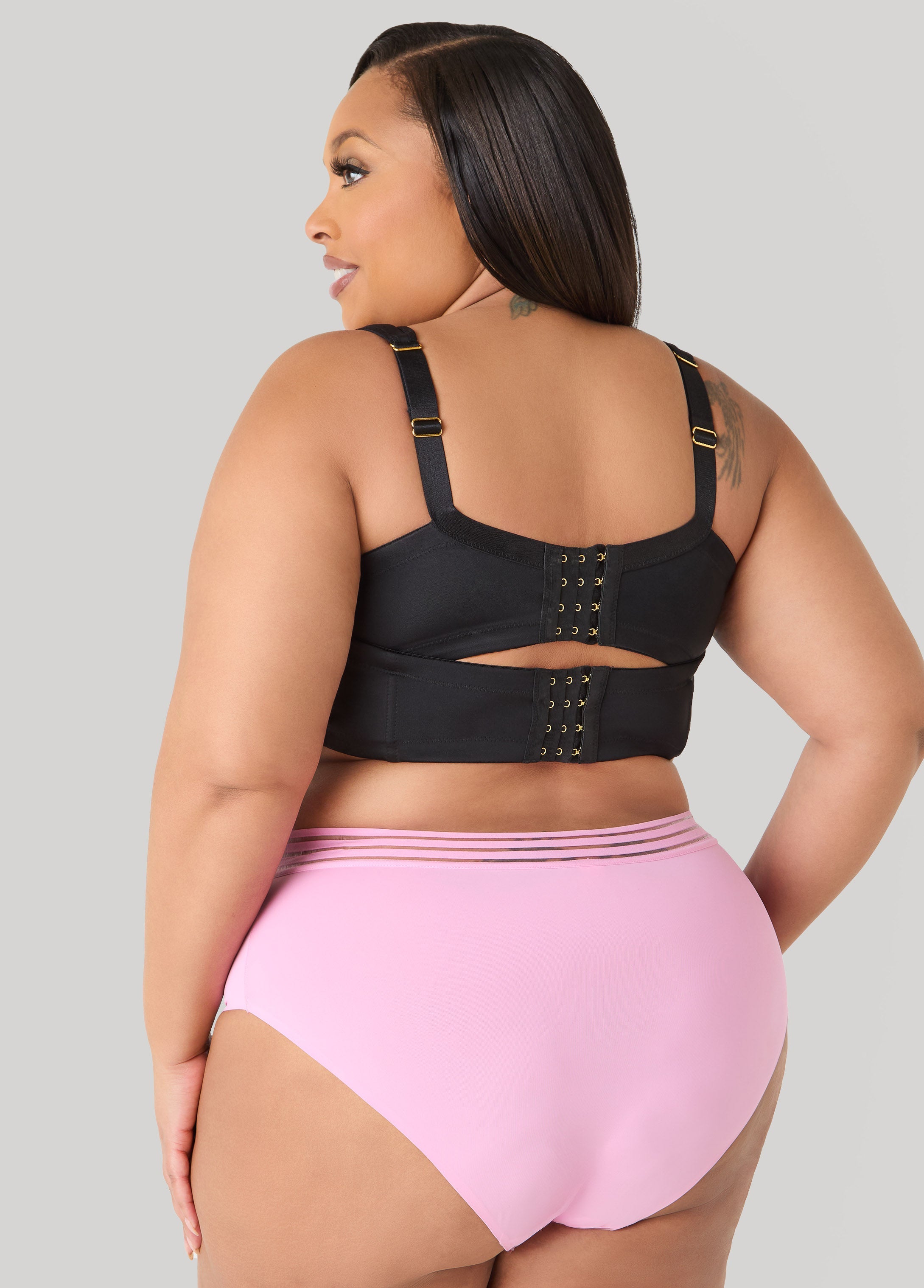 Sheer Waist Microfiber Briefs Bright Pink | Ashley Stewart