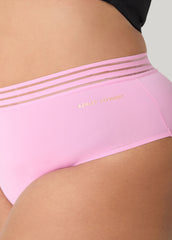 Sheer Waist Microfiber Briefs Bright Pink | Ashley Stewart