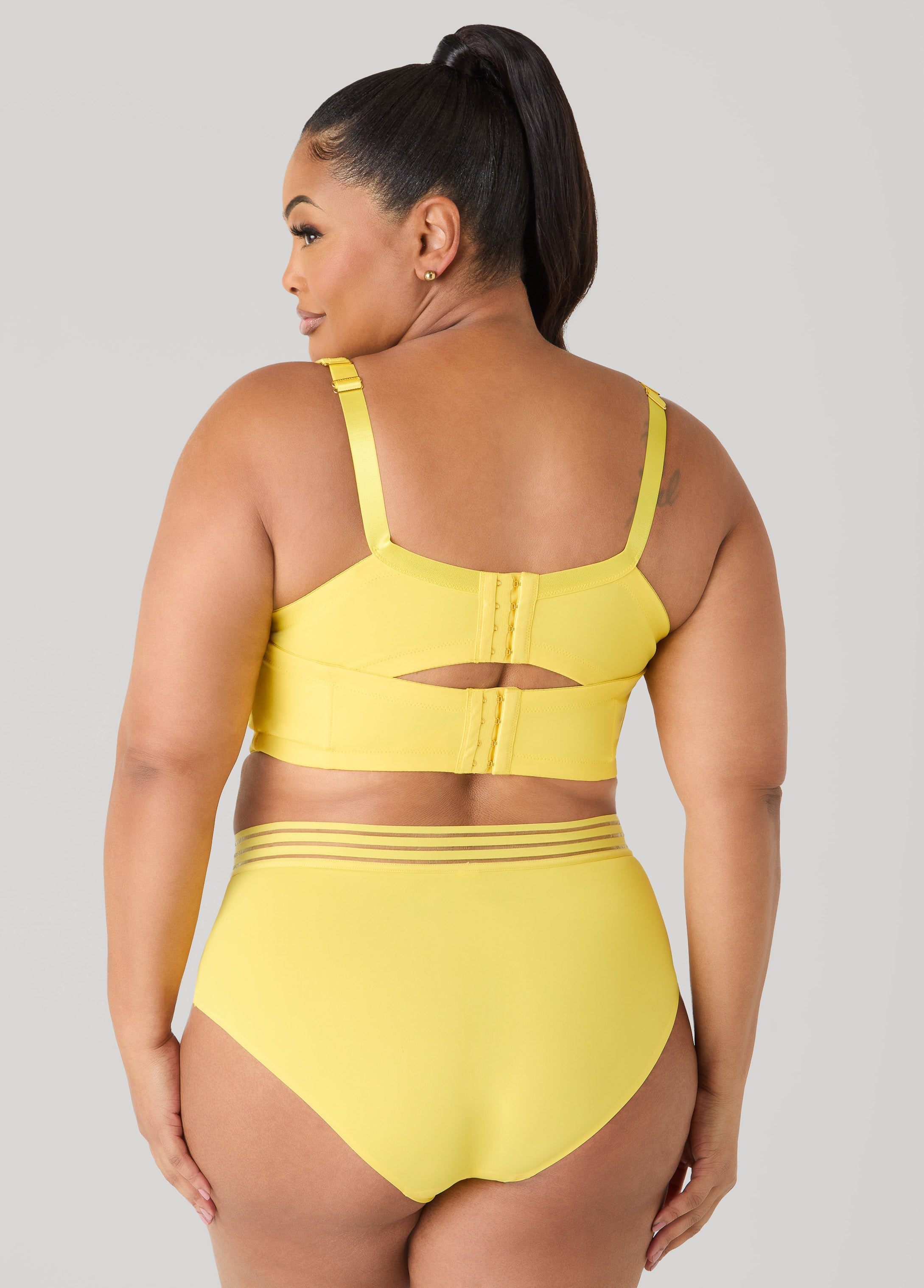 Sheer Waist Microfiber Briefs Bright Pink | Ashley Stewart