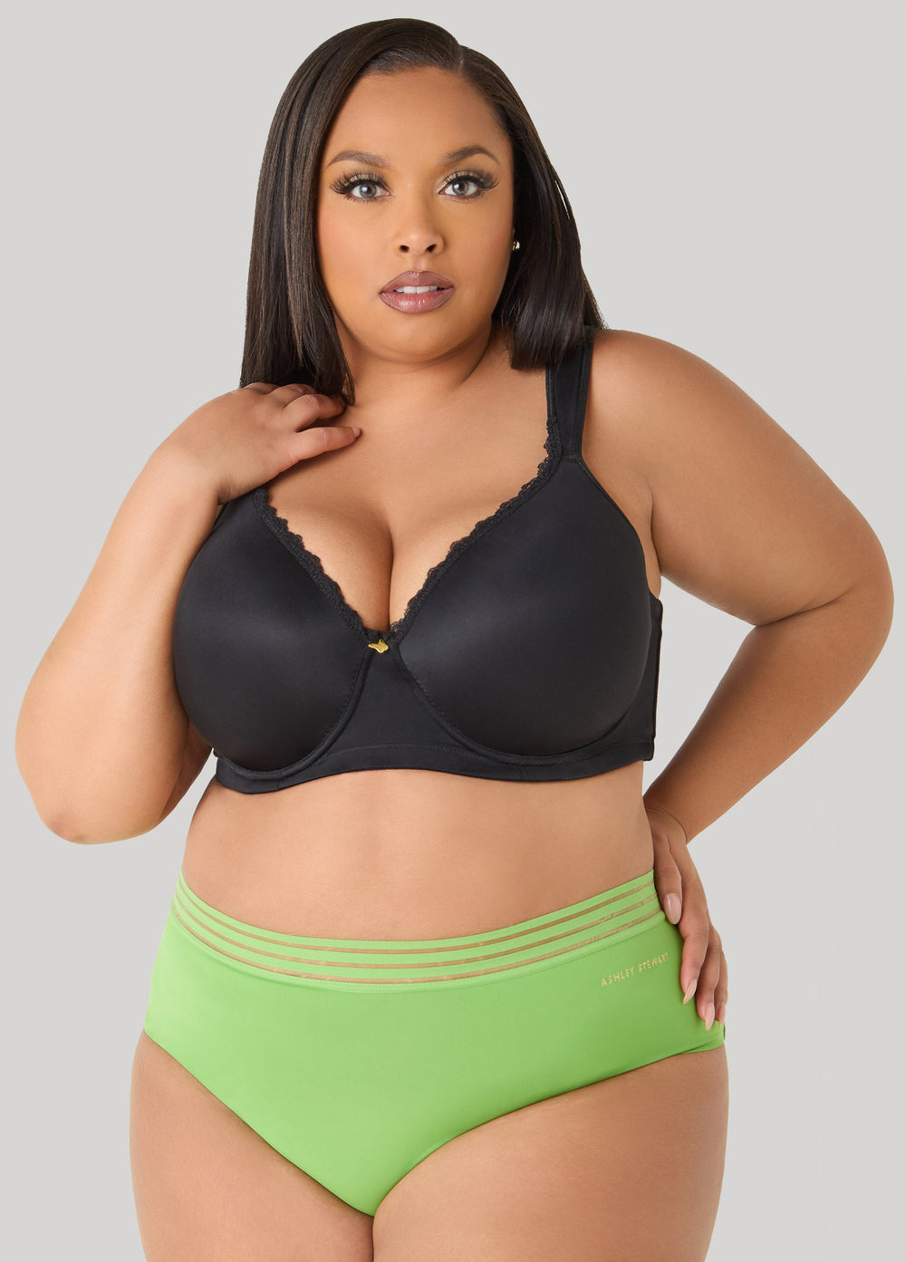 Sheer Waist Microfiber Briefs Bright Pink | Ashley Stewart