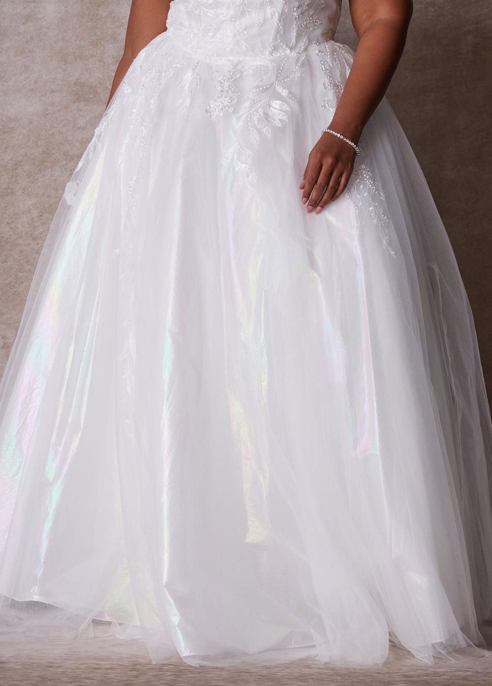 Plus Size Princess Wedding Gown Plus Size Strapless Bridal Gown Egret | Ashley Stewart