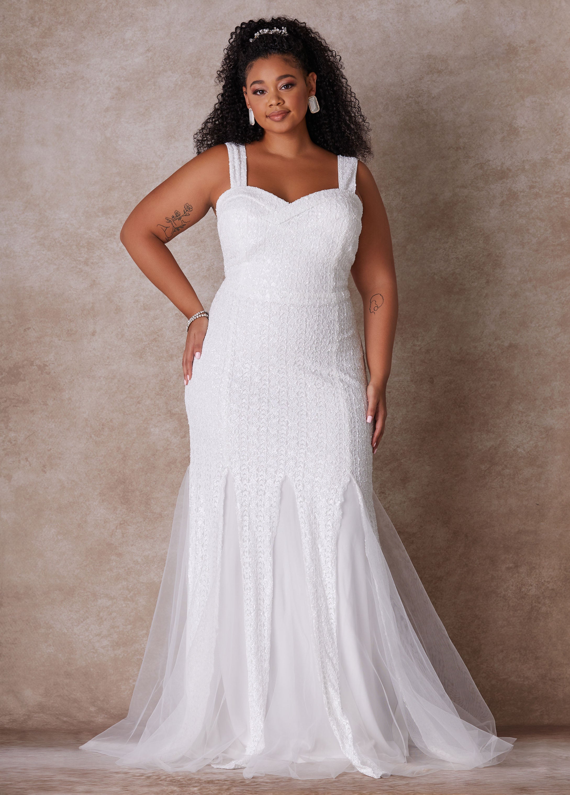 The Shera Wedding Gown Egret | Ashley Stewart