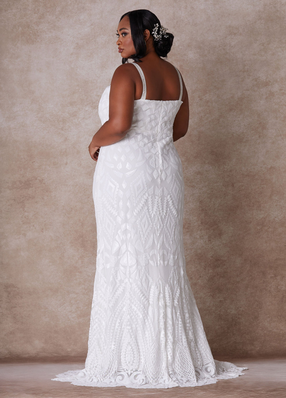 The Jasmine Wedding Gown Egret | Ashley Stewart