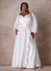Plus Size Wedding Gown Plus Size Sheath Gown Plus Size Bridal Fashion White | Ashley Stewart
