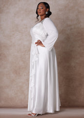 Plus Size Wedding Gown Plus Size Sheath Gown Plus Size Bridal Fashion White | Ashley Stewart