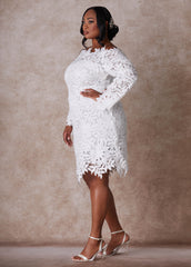 The Skye Lace Sheath Dress Bridal Rose | Ashley Stewart