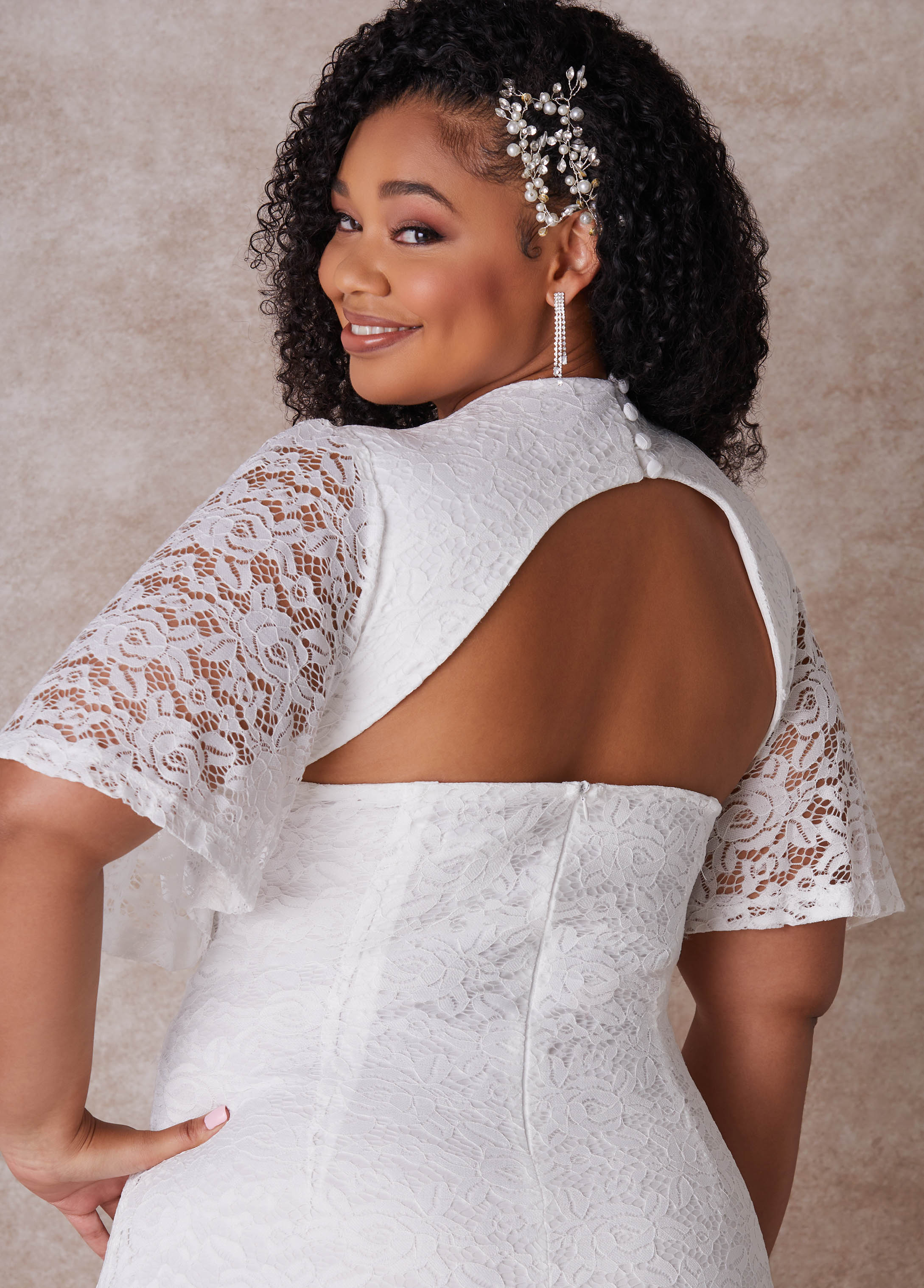 The Eliza Wedding Gown Egret | Ashley Stewart