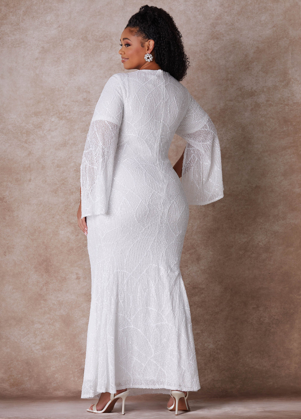 The Cora Wedding Gown Egret | Ashley Stewart