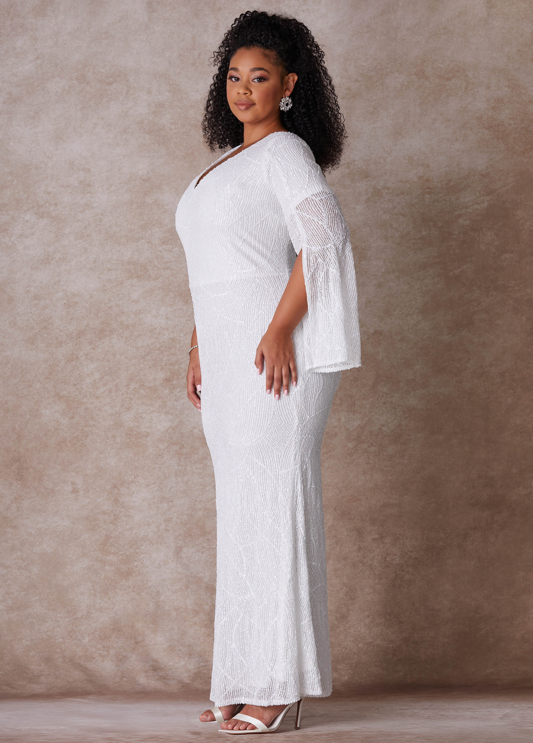 The Cora Wedding Gown Egret | Ashley Stewart