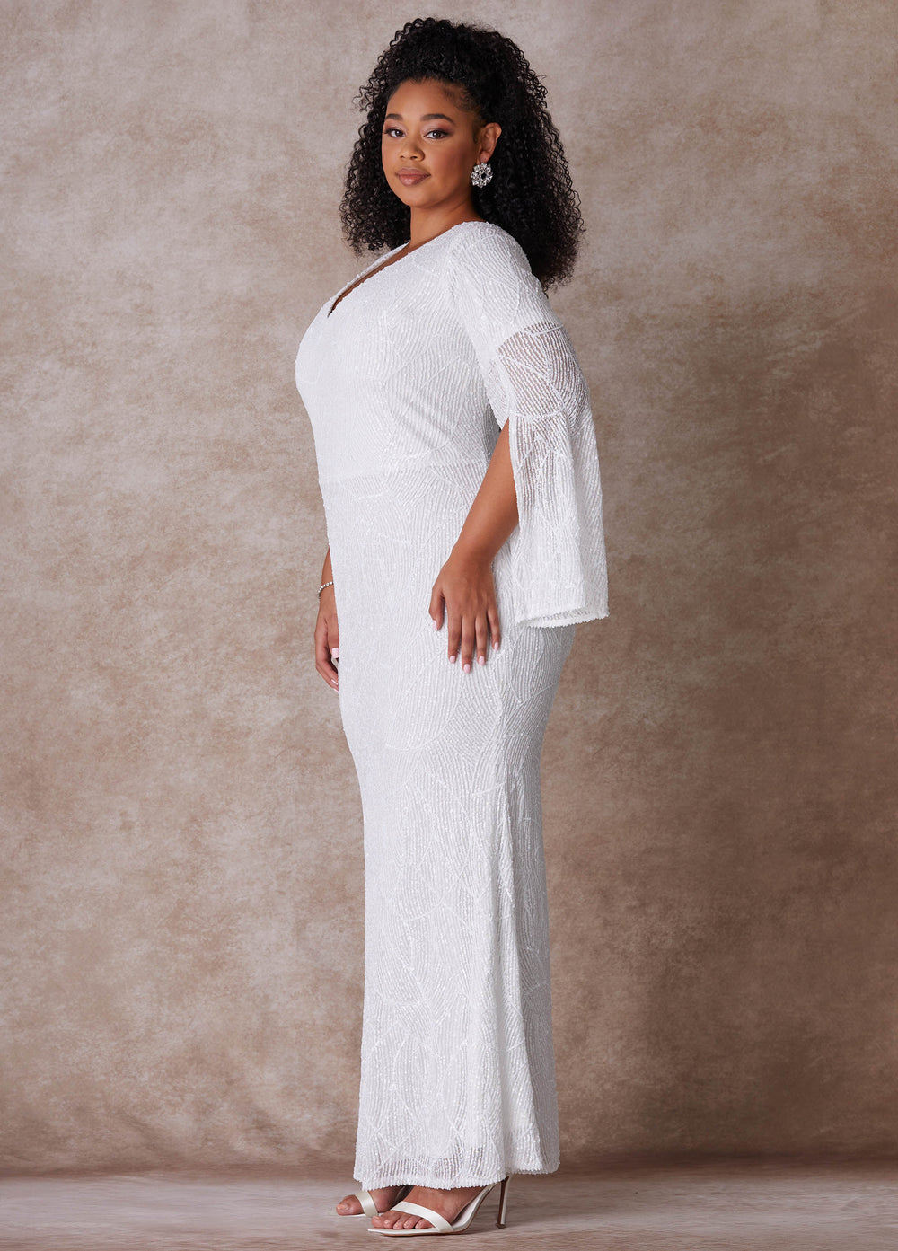The Cora Wedding Gown Egret | Ashley Stewart