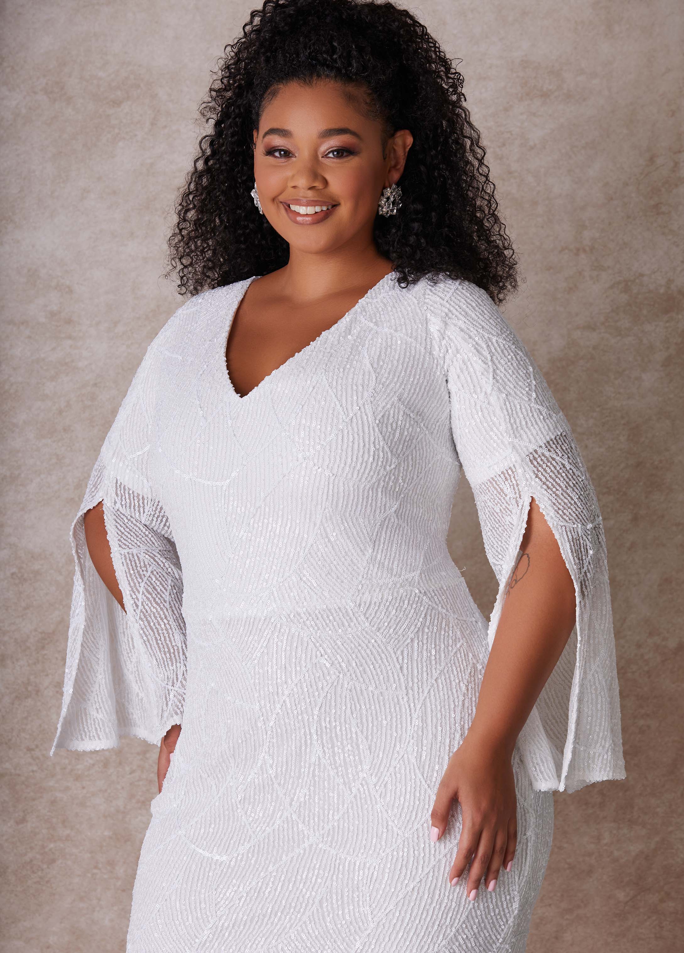 The Cora Wedding Gown Egret | Ashley Stewart